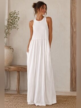 Ninety Percent Organic Cotton Tank Maxi Dress | XS